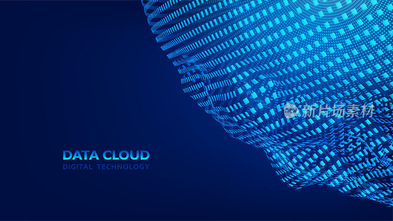 Modern cloud technology. Data Cloud. Digital technology. Integrated digital web concept background, Vector. EPS10